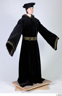  Photos Medieval Monk in Black suit 1 15th century Medieval Clothing Monk a poses whole body 0008.jpg